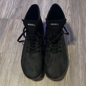 NoBull hi top black camo trainer
